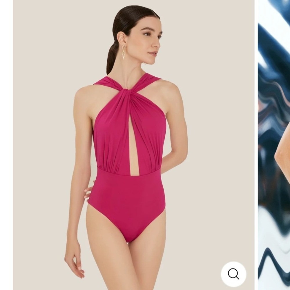 Lenny Niemeyer High Loop One Piece Swimsuit Carmine Small NEW Luxury swim beach